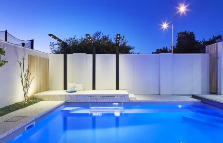 Modern swimming pool built by Monsoon Pools in one of our Sunshine Coast pool builder service areas.
